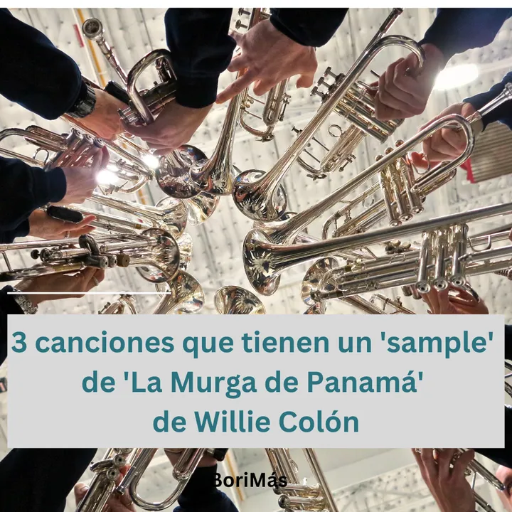 Personas en un circulo sostienen trompetas en el aire. La imagen esta detras del titulo de articulo.